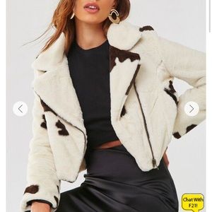 Forever 21 fur moto jacket